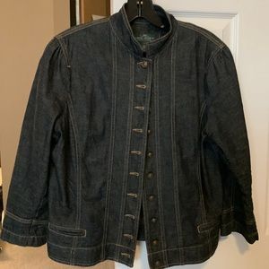 Ralph Lauren Military Style Denim Jacket Size Large